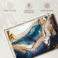 thumbnail image 6 of Elephant Stock Agate Ripples Abstract Wall Art - Horizontal Canvas Wall Art - Dining Room Wall Decor - Abstract Canvas - Blue And Gold Decor - 12" x 8", 6 of 8