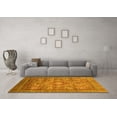 thumbnail image 3 of Ahgly Company Machine Washable Indoor Rectangle Abstract Yellow Modern Area Rugs, 5' x 7', 3 of 4