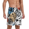 thumbnail image 2 of Rateoe French Food Print Men's Lounge Shorts – Soft & Breathable Pajama Bottoms with Pockets, Elastic Waistband, Lightweight Sleepwear for Nightwear & Loungewear-XX-Large, 2 of 6