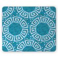 thumbnail image 1 of Aqua Mouse Pad, Greek Meander Mosaic Pattern Classical Geometrical Ornament Architecture, Rectangle Non-Slip Rubber Mousepad, Blue Green White, by Ambesonne, 1 of 2