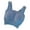 Blue, variant on Women's Fleece Vest - Built-in Chest Pads, Sleeveless Square Neck, High Elasticity Bottoming Crop Top