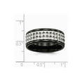 thumbnail image 2 of 8mm Stainless Steel Polished Black Ip Texturted Ring - Size 11, 2 of 2