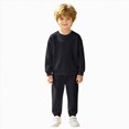 thumbnail image 6 of TOWED22 Baby Boy Fall Winter Clothes Solid Color Sweatshirt Shirt Pants Toddler Infant 2 Piece Outfit, 6 of 9