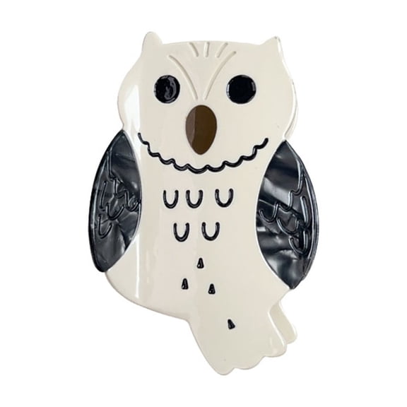 Stylish Acetate Owl Claw Clip Grip For Half-Up Hairstyles Women's Hair Accessory Daily Use