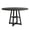 Black, variant on 47" Round Dining Table for 4-6, Star-Shaped Iron Base & Wood Top, Compact Modern Industrial Kitchen & Apartment Table