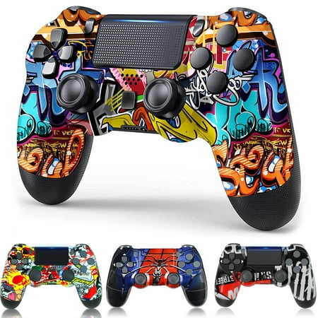 Wireless Game Controller Compatible with PS4/Slim/Pro with Upgraded Joystick - Graffiti