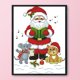 thumbnail image 3 of Cuadros Decorativos Kits de bordado estampado de punto de cruz de Navidad de 14 quilates (C041 Gato de Papá Noel) Likrtyny embutido en tela, 3 of 9