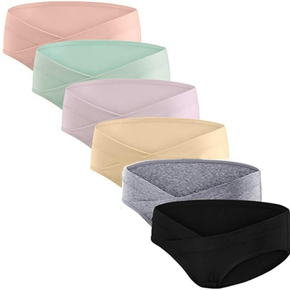 Women Underwear Briefs Maternity Pregnant Low Waist V Shaped Cotton Pregnancy Postpartum Panties