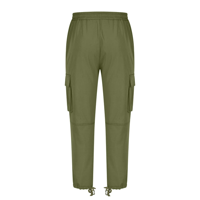 Gubotare Women's Pants Plus Size Women's Yoga Dress Pants Straight Leg  Stretchy Office Casual Yoga Work Slacks Regular with Pockets (Green,5XL) 