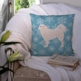 thumbnail image 3 of Caroline's Treasures BB3527PW1414 Winter Snowflake Polish Tatra Sheepdog Fabric Decorative Pillow , 14Hx14W, multicolor, 3 of 4