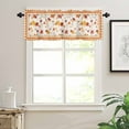 thumbnail image 3 of Fall Valances for Windows Farmhouse Kitchen Curtains Valances Rod Pocket Valance Curtains for Kitchen Windows Thanksgiving Maple Leaf Autumn Orange Plaid Window Valances for Bathroom Bedroom 54"x18", 3 of 6