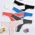 thumbnail image 3 of 6Pcs Seamlesses Thongs for Women Not Show Thong Underwear,Lady Breathable Bikinis Panty G-String Soft Undie,Tanga Gifts, 3 of 7