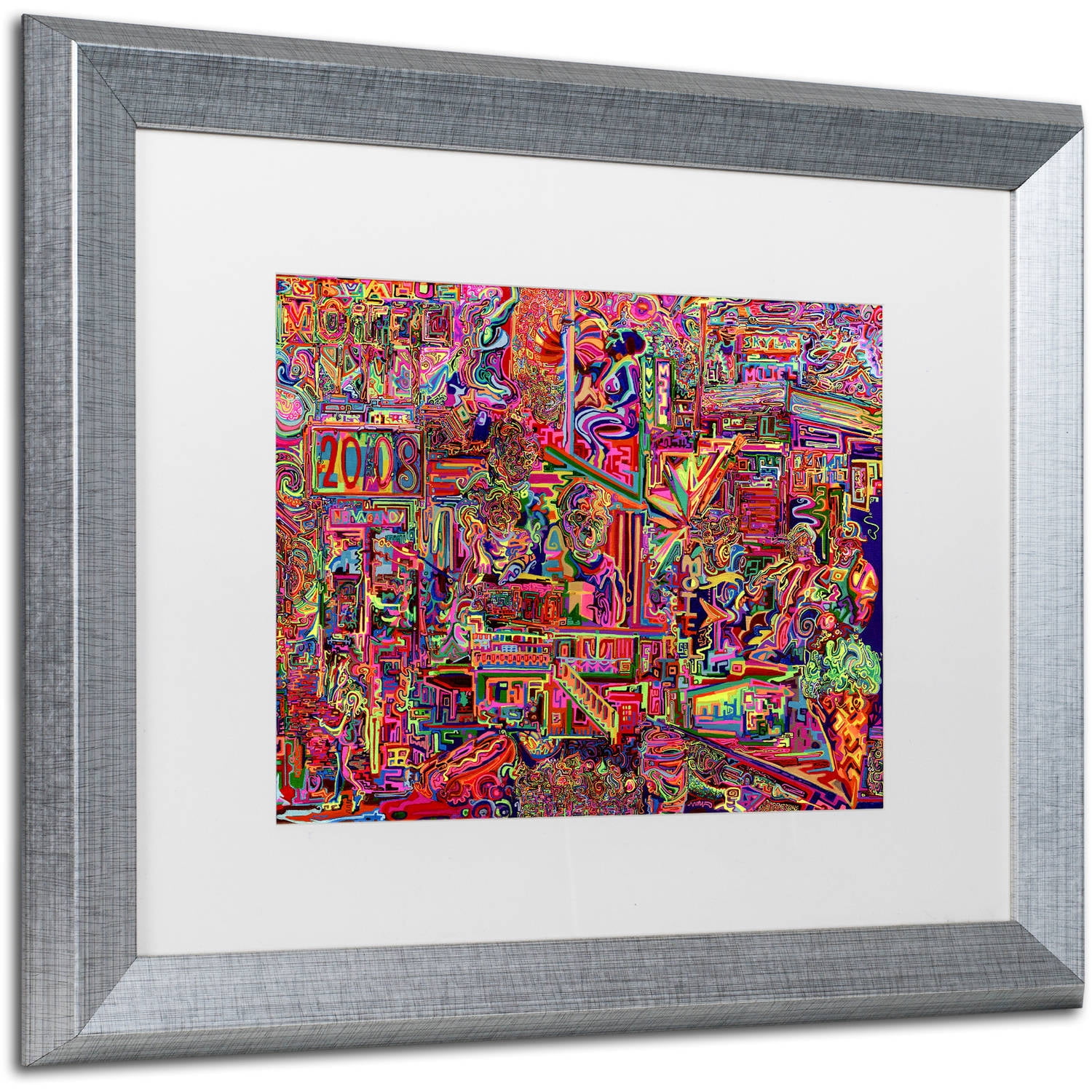 Trademark Fine Art "Millions Served" Canvas Art by Josh Byer, White Matte, Silver Frame