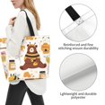 thumbnail image 4 of Bingfone Canvas Tote Bag for Women with Inner Pocket Aesthetic Cute Shopping Tote Bags Reusable Grocery Bags-Cute Bee Honey Jar Hive Bear, 4 of 9