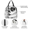 thumbnail image 4 of Easygdp Floral Sugar Skull Portrait Bolsa Térmica Premium - Tela Oxford Impermeable, Gran Capacidad, Bolsillo Frontal, Unisex para Trabajo, Escuela, Actividades al Aire Libre y Picnics, 4 of 8