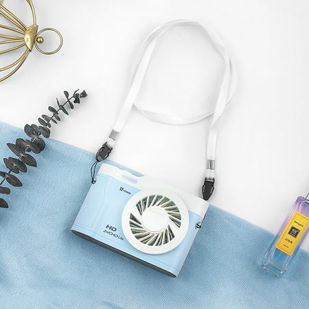 

Livrdious Camera Fan USB Charging Neck Hanging Fan Colorful Light Student Outdoor Desktop Mini Fan on Clearance