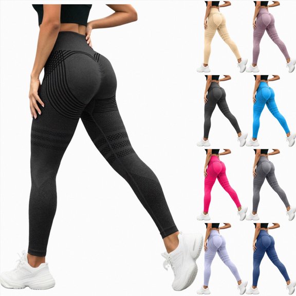 COMVALUE 3D Leggings Cellulite Compression, Cellulite Leggings Compression for Women, High Waist Tummy Control Yoga Pants Hot Pink 4XL