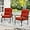 Red, variant on 2 Piece Outdoor Furniture Patio Bistro Chairs Metal Dining Furniture Set, All-Weather Garden Seating Chair (Red)