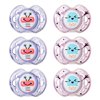 Tommee Tippee Closer to Nature, Fun Style Baby Pacifier, 0-6m, 6pk, Girl