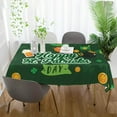 thumbnail image 6 of 60"x120" St Patrick's Day Clover Tablecloth, Waterproof Washable Polyester Square Table Cover, Durable Tablecloth for Kitchen Dining Table Party Decor, 6 of 7