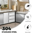thumbnail image 3 of Sidasu Outdoor Kitchen Drawer Combo 28''W x 22''H x 19.5''D, Multi-Layer Design Access Door &Triple Drawers Combo Stainless Steel with Partition Perfect for Outdoor Kitchen BBQ Island, 3 of 9
