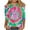Hot Pink, variant on Happy Easter Womens Shirts 3/4 Sleeve Bunny Tie Dye Print Trendy Pullover Tops Crewneck Festival T Shirts Loose Dressy Holiday Blouse Religious Going out Summer Tees L