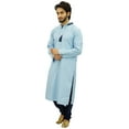 thumbnail image 3 of Atasi Men's Indian Ethnic Cotton Kurta Pajama Set Long Bollywood Shirt-Small, 3 of 7