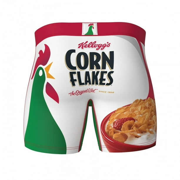 Kellogg's Corn Flakes Cereal Box Style Swag Boxer Briefs-Small (28-30) 