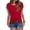 Red, variant on Stichou Women's Tassel Shirts Short Sleeve Round Neck T-Shirt Top Casual Summer Spring Fashion Tee Pink L
