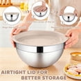 thumbnail image 2 of Walchoice Mixing Bowls with Lid Set of 4, Stainless Steel Nesting Metal Bowls for Kitchen Storage, Ideal for Preparing Cooking Serving Freezing, Size 0.7 & 1.2 & 2 & 2.5 QT - Khaki, 2 of 7