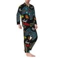 thumbnail image 2 of Fotbe Play Game3 Pattern Long Sleeve Pajama Set for Men,Sleepwear Set,2-piece Loungewear Set,Soft PJs Comfy Nightwear with Pockets-Large, 2 of 7