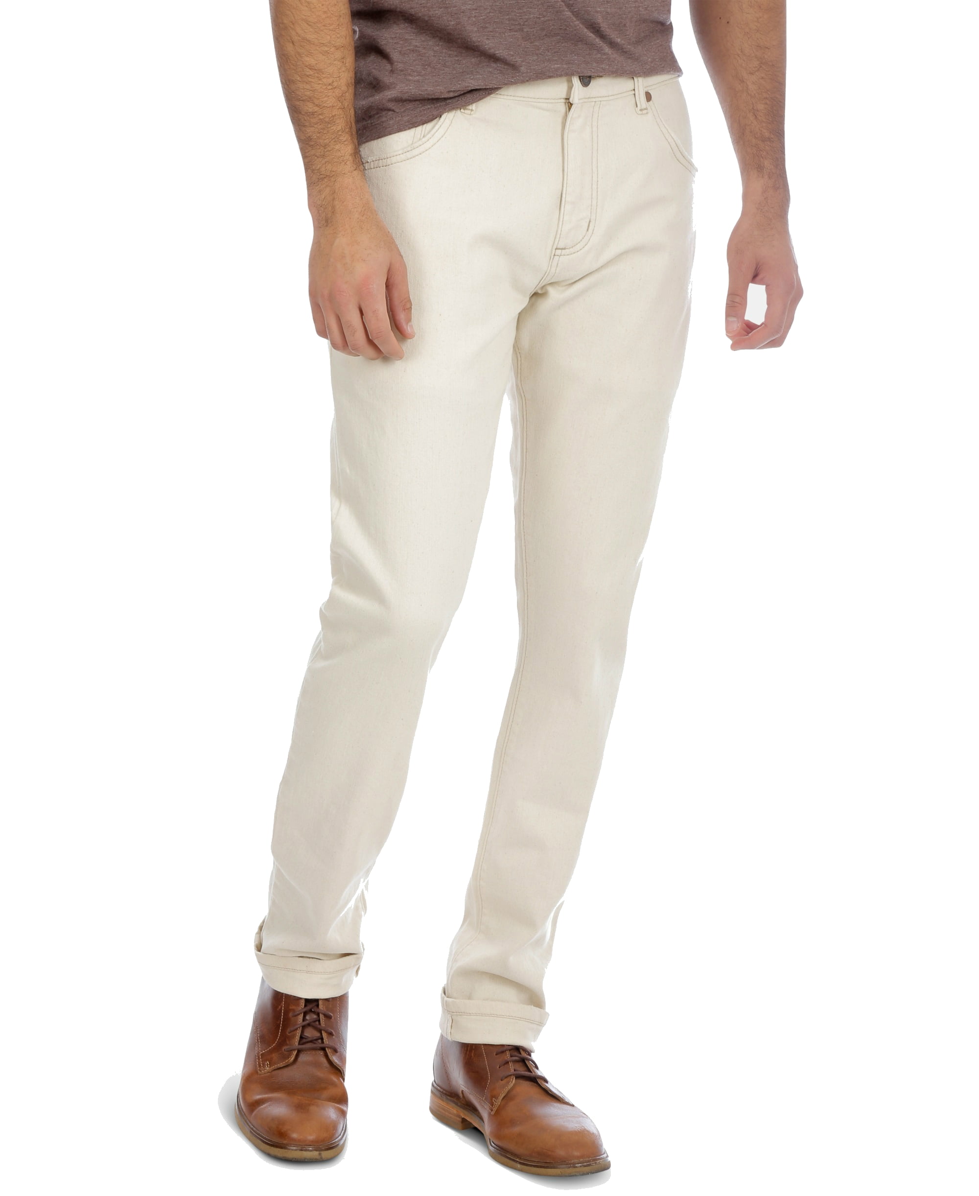 Wrangler Men's Slim Tapered Jeans, Beige, 36Wx30L 