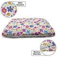 thumbnail image 3 of Floral Pet Bed, Cartoon Design Funny Spring Thrill Pattern with Flower Petals Garden, Chew Resistant Pad for Dogs and Cats Cushion with Removable Cover, 24" x 39", Multicolor, by Ambesonne, 3 of 4