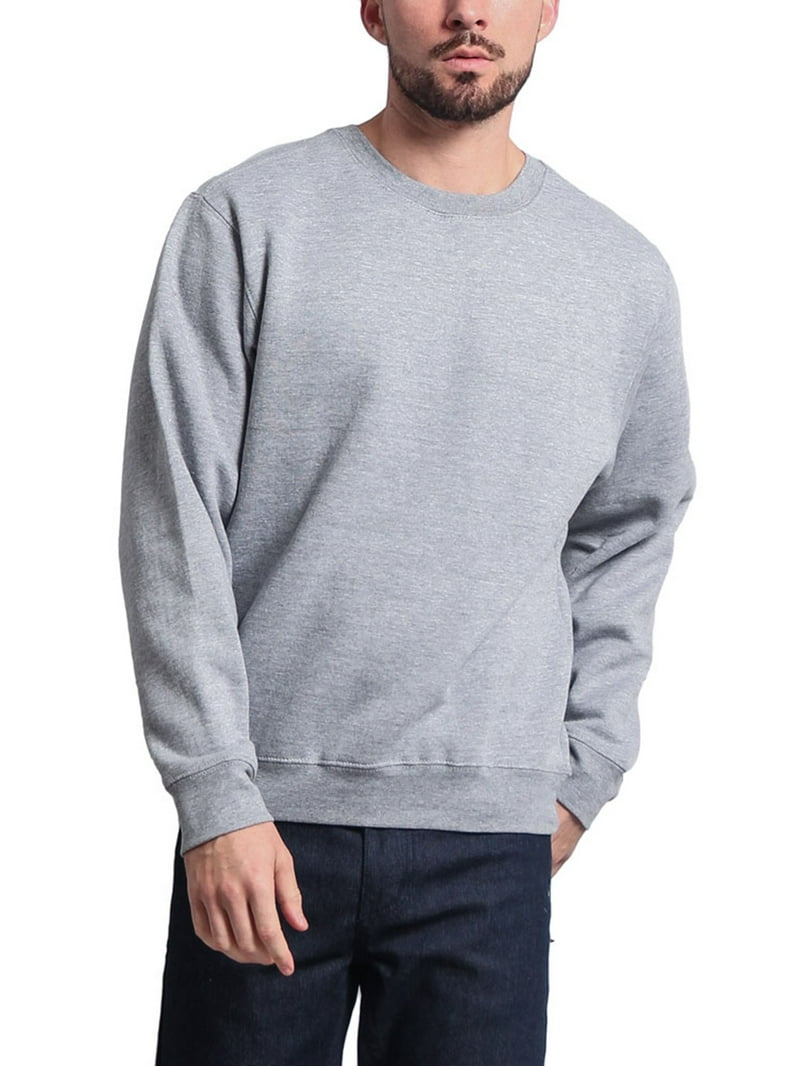 G-Style USA Men's Long Sleeve Solid Fleece Crewneck