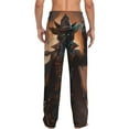 thumbnail image 3 of Picia Steampunk Cowboy Cat Mens Soft Woven Cotton Elastic Waistband Sleep Pajama Pant Lounge Sleep Pant With Pockets And Drawstring-Large, 3 of 9