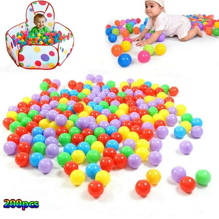 Soft Baby Ball 200pcs 5.5cm Swim Pool Ocean Ball Fun Soft Plastic Pit Toys Game Baby Kids Toys Colorful ()