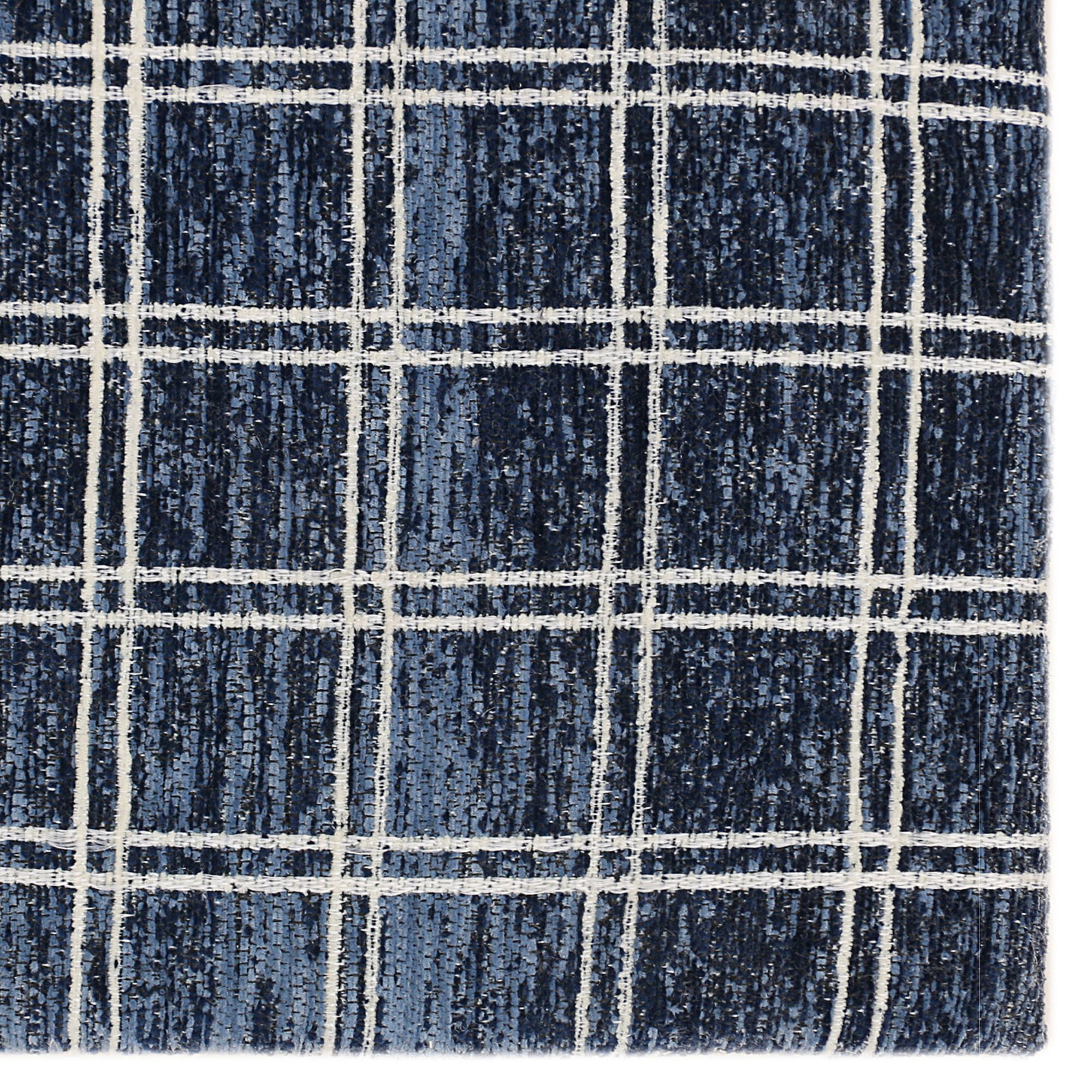 RugSmith Blue Plaid Anti-Fatigue Kitchen Mat, 20" x 36"