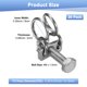 thumbnail image 3 of Uxcell 20-Pack Abrazadera de Manguera de Doble Alambre, Clips de Manguera de Acero Inoxidable Ajustables para Manguera de Recolección de Polvo 9-12mm, 3 of 7