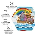 thumbnail image 4 of Bingfone Vintage Rainbow Animals on Noah's Ark Leather Drinks Coasters with Set of 6,Suitable for Home Kitchen,Coffee Cup Coasters Home Gift, 4 of 9
