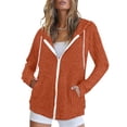 thumbnail image 2 of Zip Up Sweater Women Lightweight Knit Hoodie Long Sleeve Hooded Sweatshirt Trendy Fall Cardigan Jacket Outwear, 2 of 5