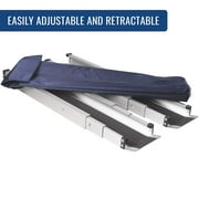 DMI 5 ft Telescoping Adjustable Wheelchair Ramps, Portable Aluminum Pair, 3–5 ft Length, 660 lb Capacity