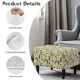 thumbnail image 6 of Xixirimido Lemon Vintage Floral Blue Pattern Ottoman Cover Rectangle Stretch Footrest Stool Cover for Storage Ottoman, Foot Stool Slipcover Protector with Nonslip Elastic Bottom, Large, 6 of 7