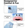 thumbnail image 6 of Frog Onesie, Big Mouth Monster Onesie Pajamas, Unisex Adult Silly Pajamas Plush One Piece Cosplay Suit Loungewear, 6 of 7