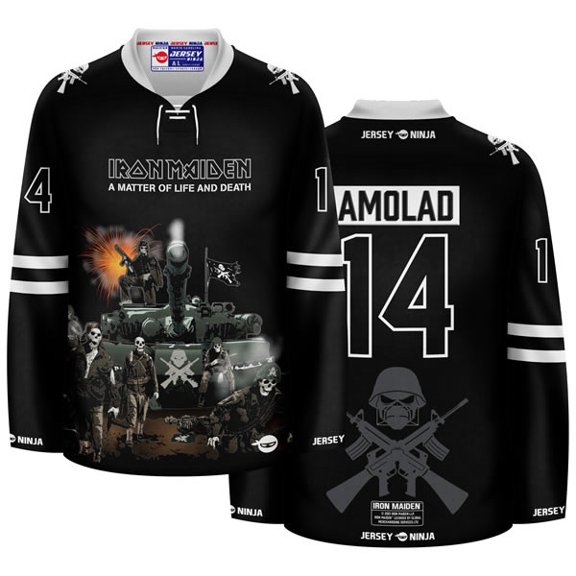 Iron Maiden A Matter of Life and Death SUB Hockey Jersey (Adult2XL)