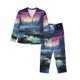 thumbnail image 1 of Balery Fantasy Landscape Starry Night Conjunto de Pijama con Estampado para Mujer, Conjunto de Dos Piezas con Manga Larga, Ropa de Dormir Suave con Bolsillos, Pijamas Cómodos-XX-Large, 1 of 7