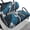 Blue Tropical, variant on Pzuqiu Colored Wooden Paw Print Golf Cart Seat Covers Keeps Seats Clean and Comfortable, Easy to Install, Suitable for Outdoor, Fit for Ezgo Golf Cart