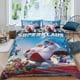thumbnail image 2 of SuperKlaus Conjunto de sábanas temático, trío de piezas, cómodo y amigable con la piel, diseño único, regalo de decoración para el hogar para familiares, amigos y fans,173cm *218cm, 2 of 6