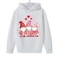 thumbnail image 3 of Sudadera con capucha y estampado de corazón de San Valentín, sudadera de manga larga para niños y niñas, chaqueta para niñas de talla mediana y grande., 3 of 7