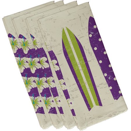 Simply Daisy 19  x 19  Triple Surf Geometric Print Napkins  Set of 4