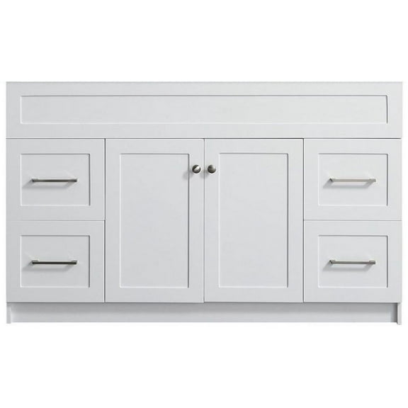 Ariel F055S-BC-WHT Hamlet 54" Single Free Standing Vanity Cabinet Only - White